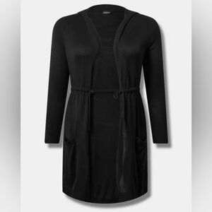 Torrid Hooded Anorak Open Front Cardigan